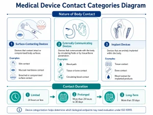 Medical device contact categories and duration classifications under ISO 10993
